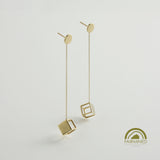Fairmined On a Roll Hexahedron Earrings