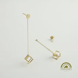 Fairmined On a Roll Hexahedron Earrings
