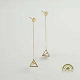 Fairmined On a Roll Tetrahedron Earrings