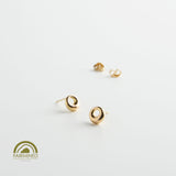 minrl aura earrings fairmined gold red