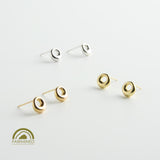 minrl aura earrings fairmined gold silver mixed