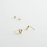 minrl aura earrings gold red