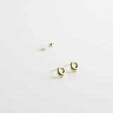 minrl aura earrings gold yellow