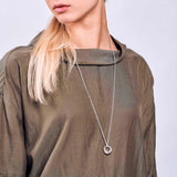 minrl aura large charm silver worn