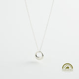 minrl aura necklace fairmined silver