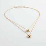 minrl aura necklace gold yellow red mixed