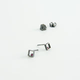 minrl geometric toys squares earrings black ruby