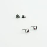 minrl geometric toys squares earrings black ruby