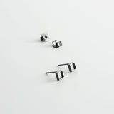 minrl geometric toys squares earrings black