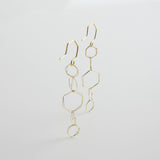 minrl hexagons air earrings gold