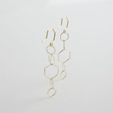 minrl hexagons air earrings gold