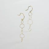 minrl hexagons air earrings gold