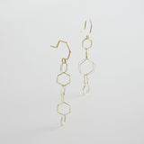 minrl hexagons air earrings gold