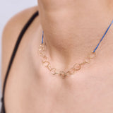 minrl hexagons air necklace gold worn