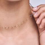 minrl hexagons air necklace gold worn