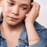 minrl hexagons light bracelet silver worn