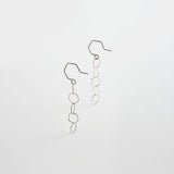minrl hexagons light earrings silver