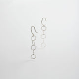 minrl hexagons light earrings silver
