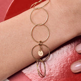 minrl rings bracelet yellow gold worn