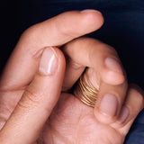 minrl rings yellow gold worn