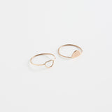 minrl shapes rings red gold mix waxing waning