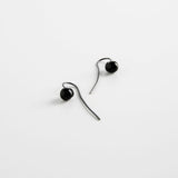 minrl snowdrop black earrings