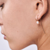 minrl snowdrop long earrings red gold worn