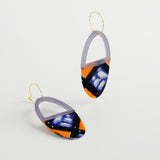 minrl x kechic oval earrings orange blue