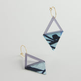 minrl x kechic triangle earrings lightblue black