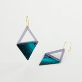 minrl x kechic triangle earrings turquoise black