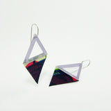minrl x kechic triangle earrings blue pink silver