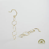 minrl hexagons air earrings fairmined gold