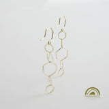 minrl hexagons air earrings fairmined gold