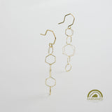 minrl hexagons air earrings fairmined gold