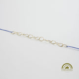 minrl hexagons air necklace fairmined gold silk royal blue