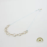 minrl hexagons air necklace fairmined gold silk sapphire