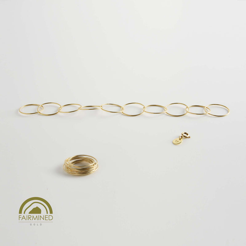 minrl rings bracelet fairmined yellow gold