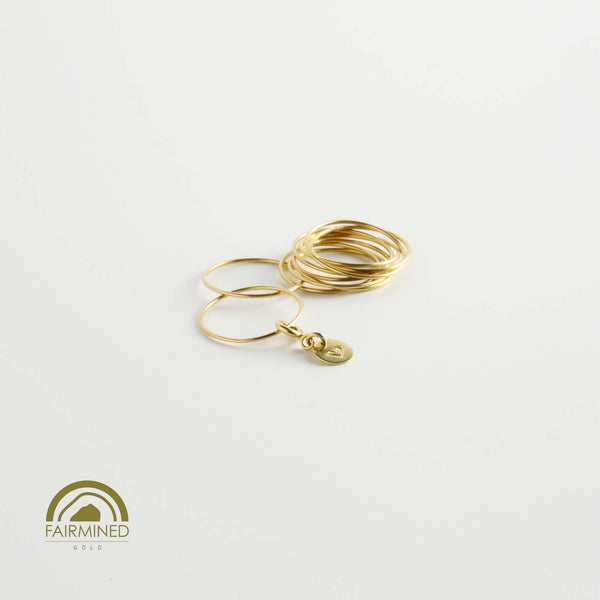 minrl rings bracelet fairmined yellow gold