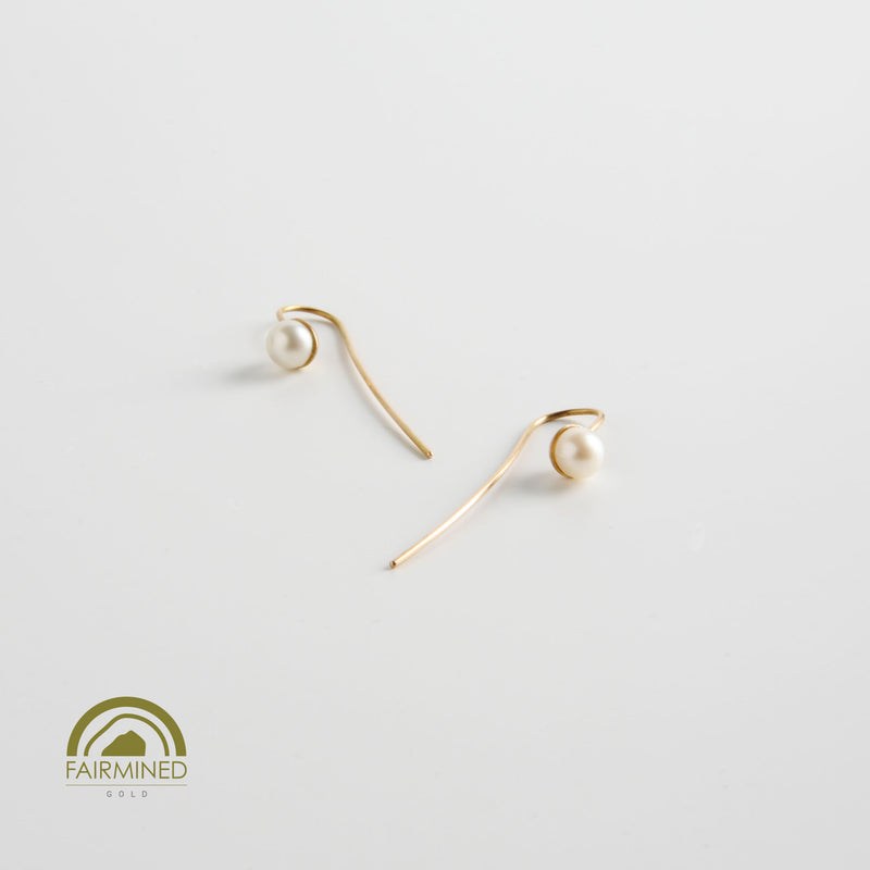 minrl snowdrop long earrings fairmined red gold 