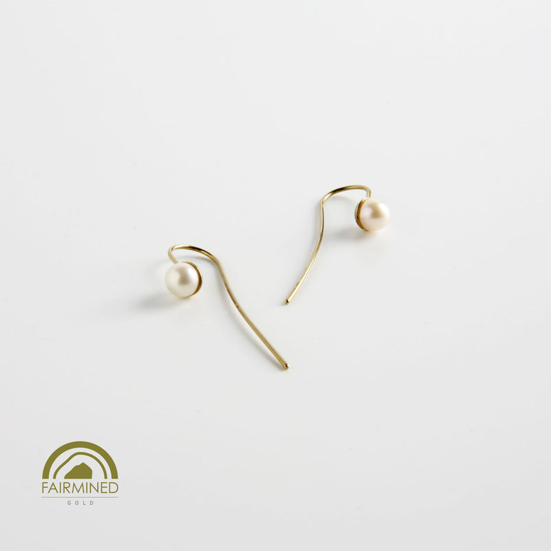 minrl snowdrop long earrings fairmined yellow gold 