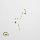 minrl snowdrop long earrings fairmined yellow gold 