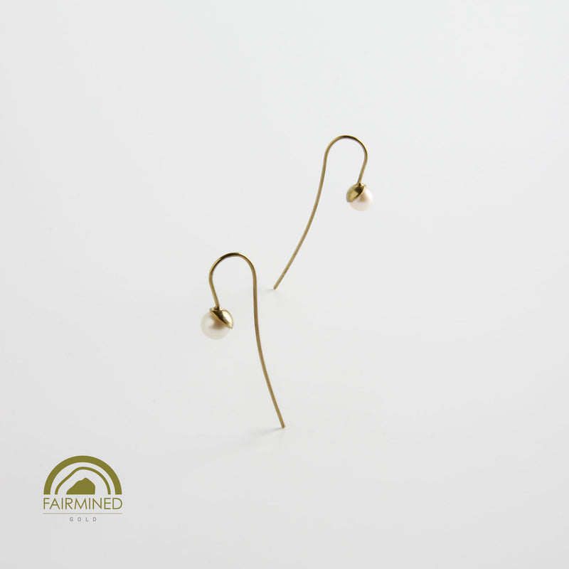 minrl snowdrop long earrings fairmined yellow gold 