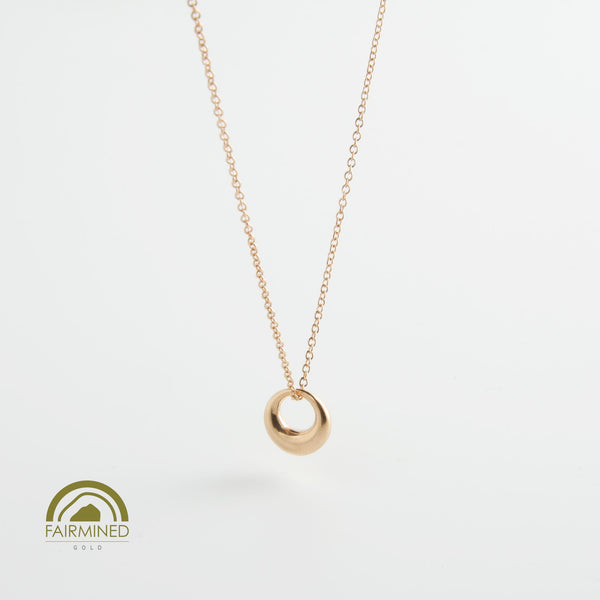 minrl aura necklace fairmined gold red