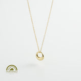 minrl aura necklace fairmined gold yellow