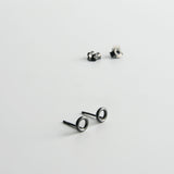 minrl geometric toys circles earrings black