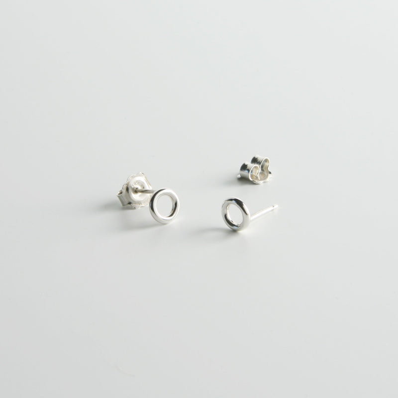 minrl geometric toys circles earrings silver