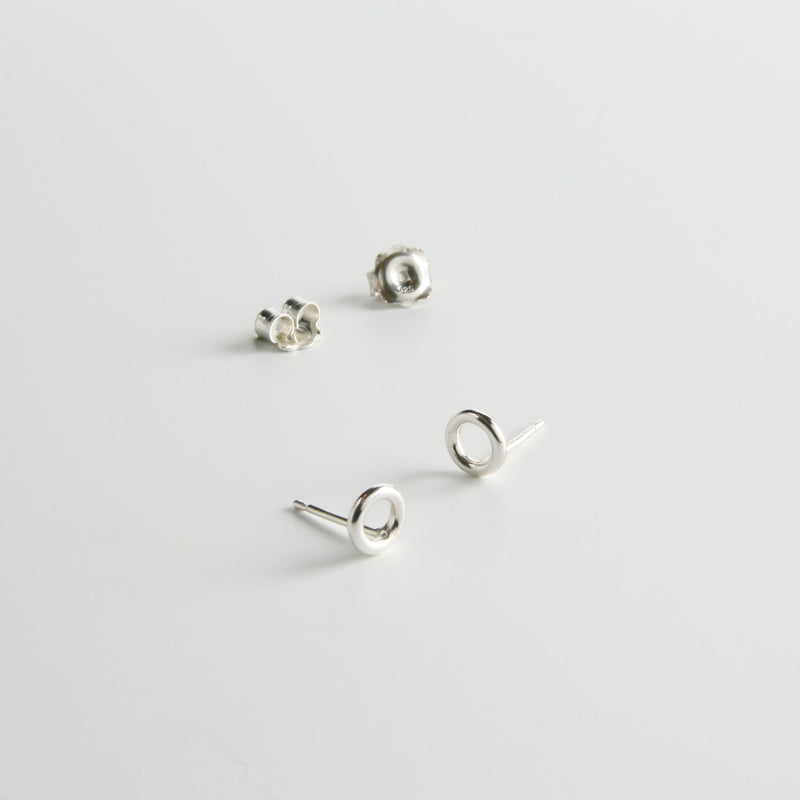 minrl geometric toys circles earrings silver