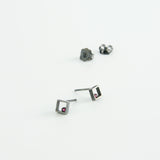 minrl geometric toys squares earrings black ruby