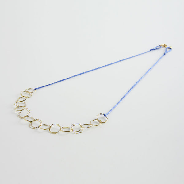 minrl hexagons air necklace gold