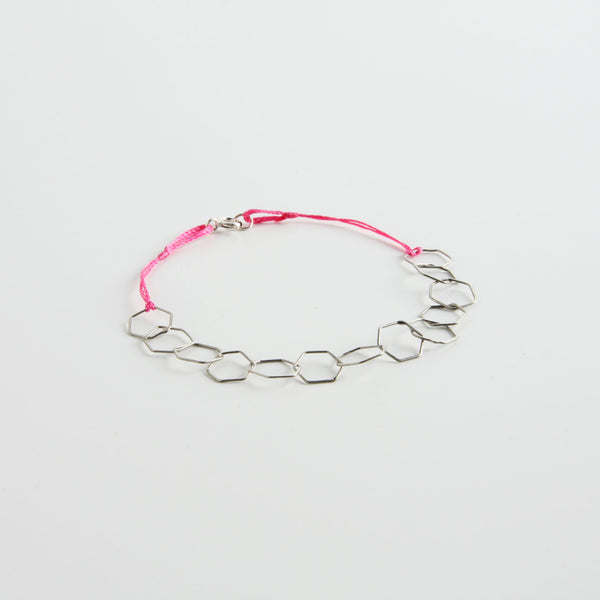 minrl hexagons light bracelet silver